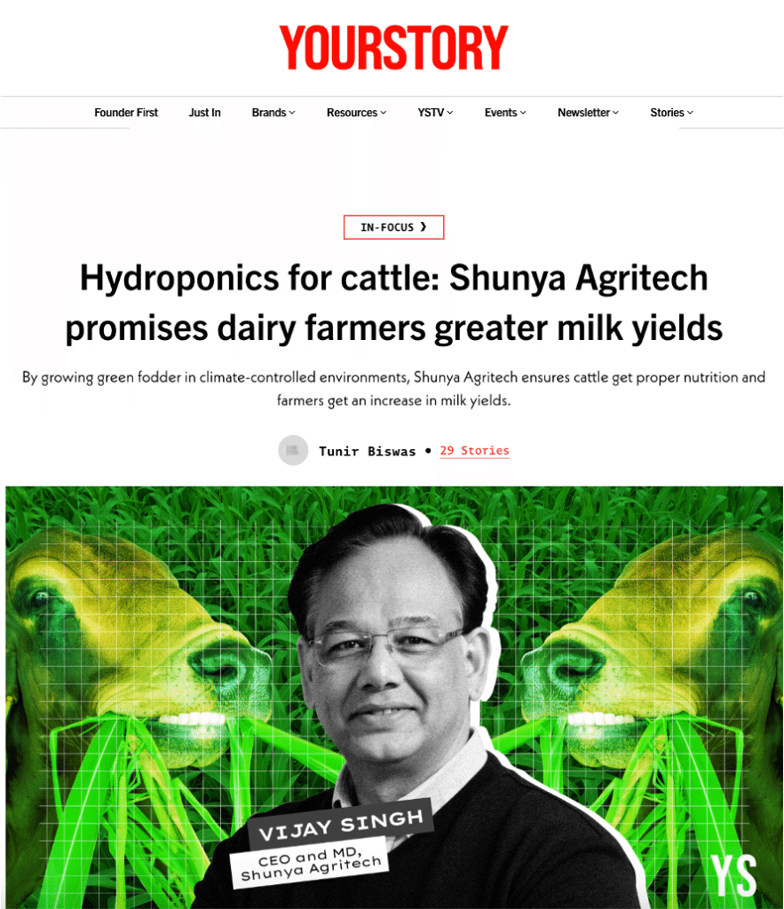 Interview of Vijay Singh with Your Story discussing about the mission of Shunya and journey of building the agritech startup