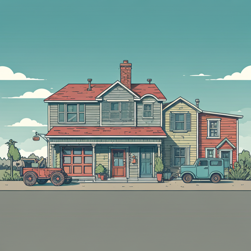 Rural commerce scene