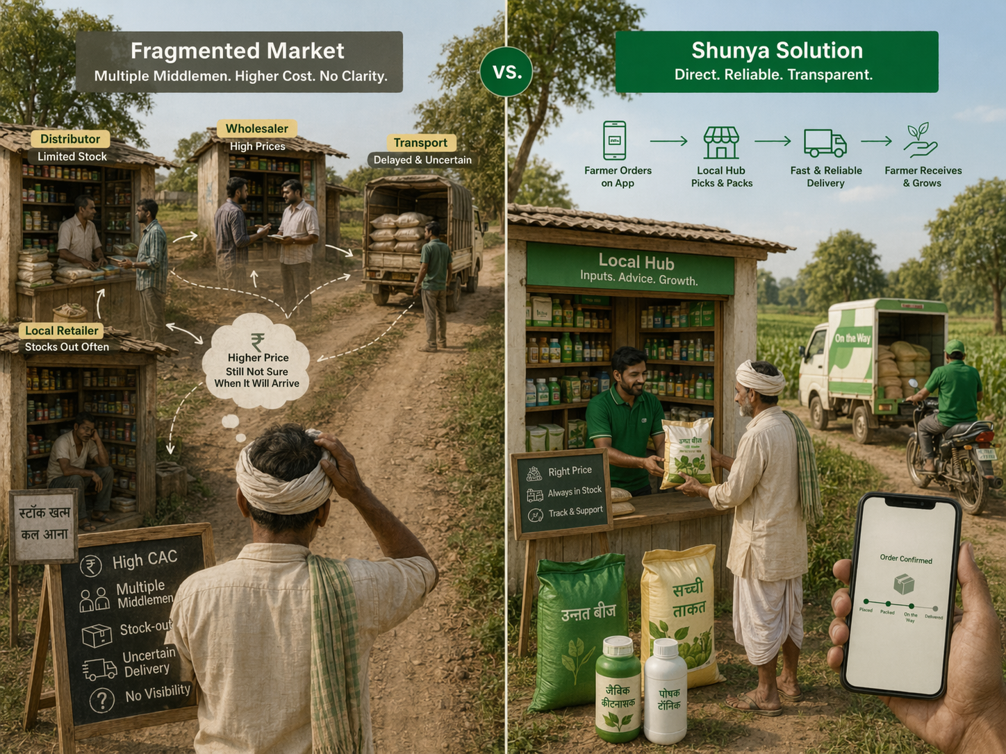 Fragmented market vs Shunya solution