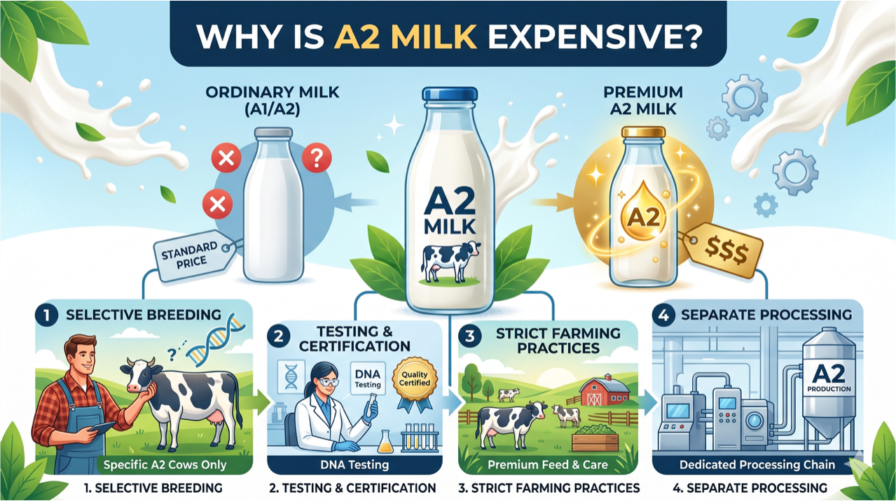 What Is A2 Milk? The Science Behind India’s Premium Dairy | Shunya